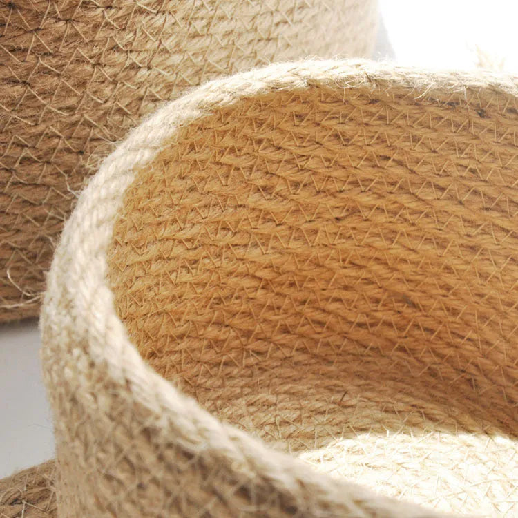 Japanese-style linen storage basket with dustproof cover in three sizes for bedroom organisation