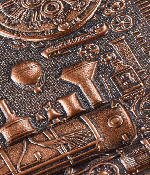 European relief retro notepad diary showing embossed cover texture and 21.5x14.5cm dimensions