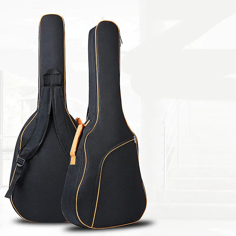 Universal A3 acoustic guitar bag in orange or fluorescent green, Oxford cloth, waterproof, double shoulder straps