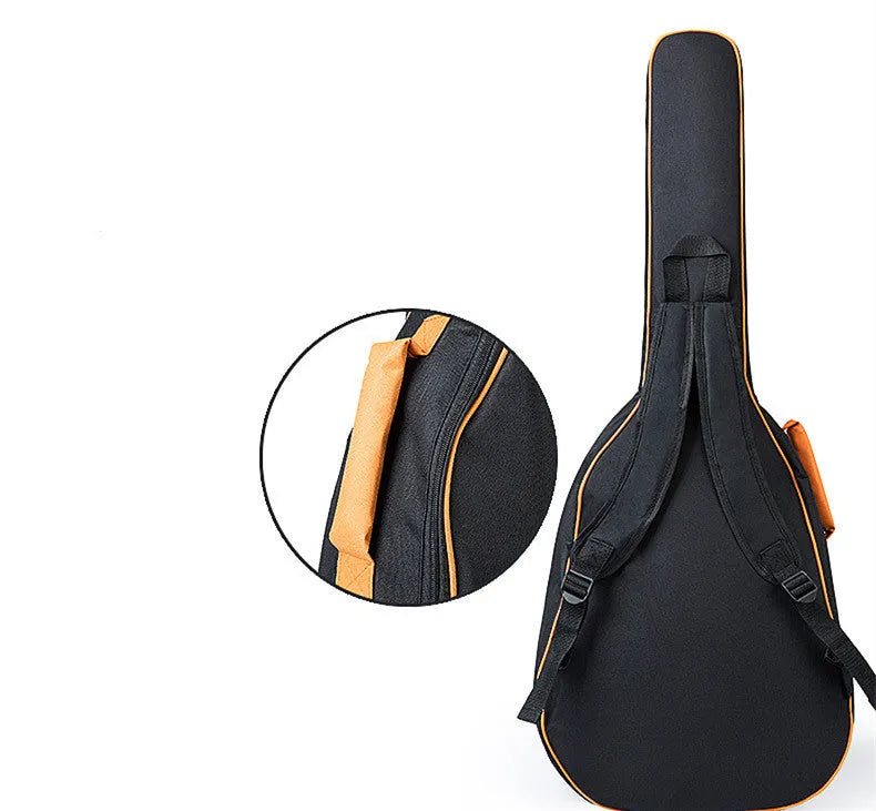 Universal A3 acoustic guitar bag in orange or fluorescent green, Oxford cloth, waterproof, double shoulder straps