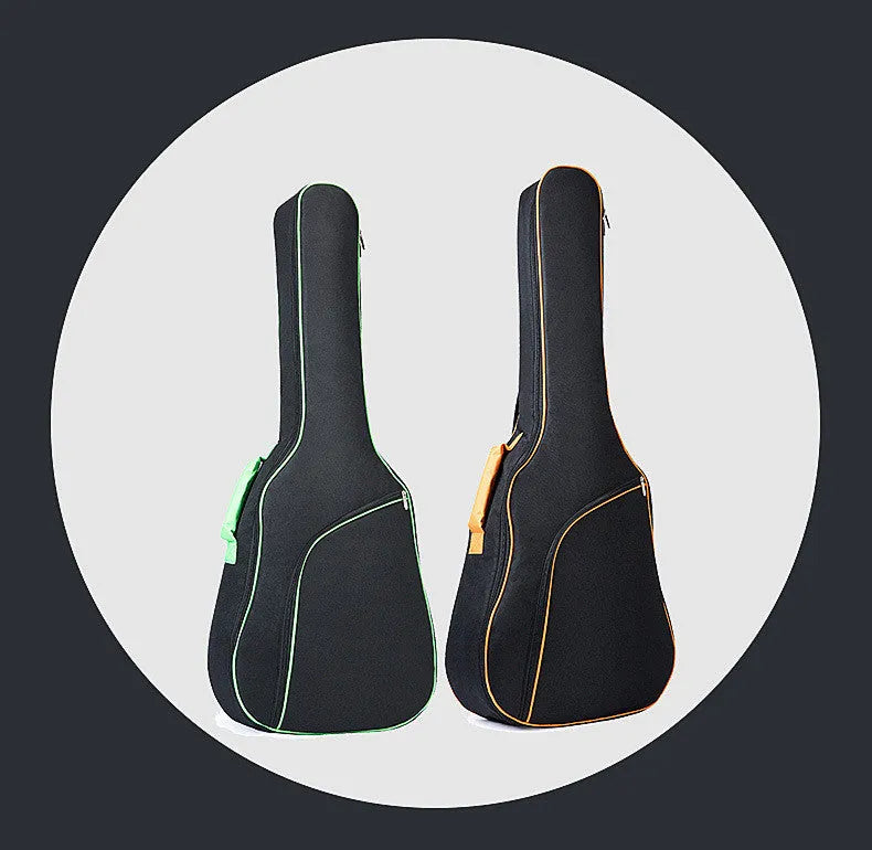 Universal A3 acoustic guitar bag in orange or fluorescent green, Oxford cloth, waterproof, double shoulder straps