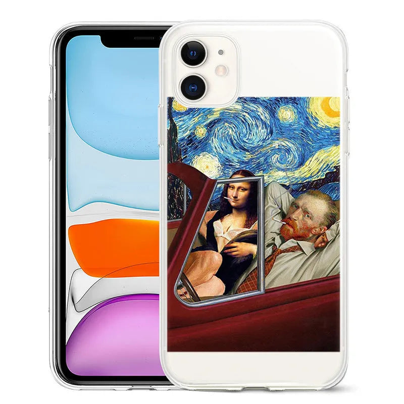 Van Gogh starry night printed TPU back cover case for Apple iPhone 12 and other models
