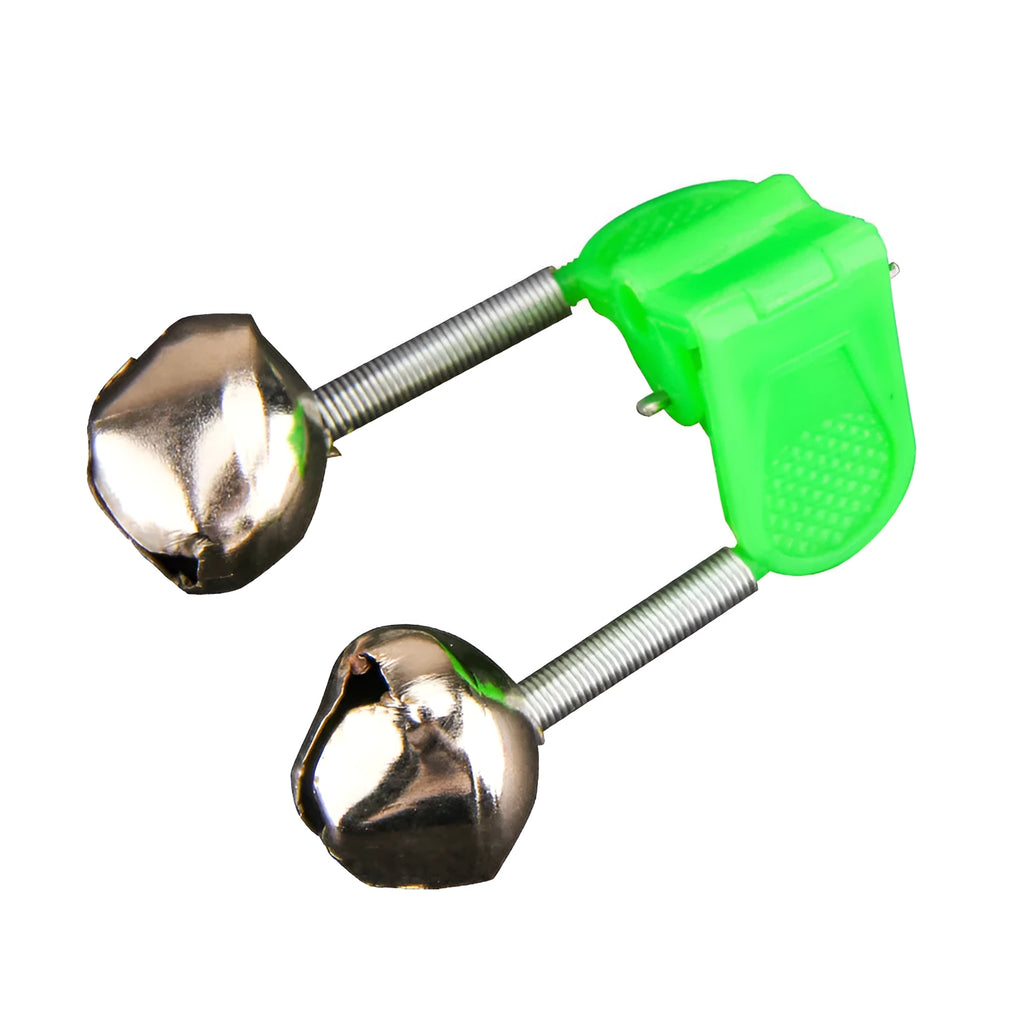 Fishing rod bell accessory with ABS plastic housing and metal components for bite alert