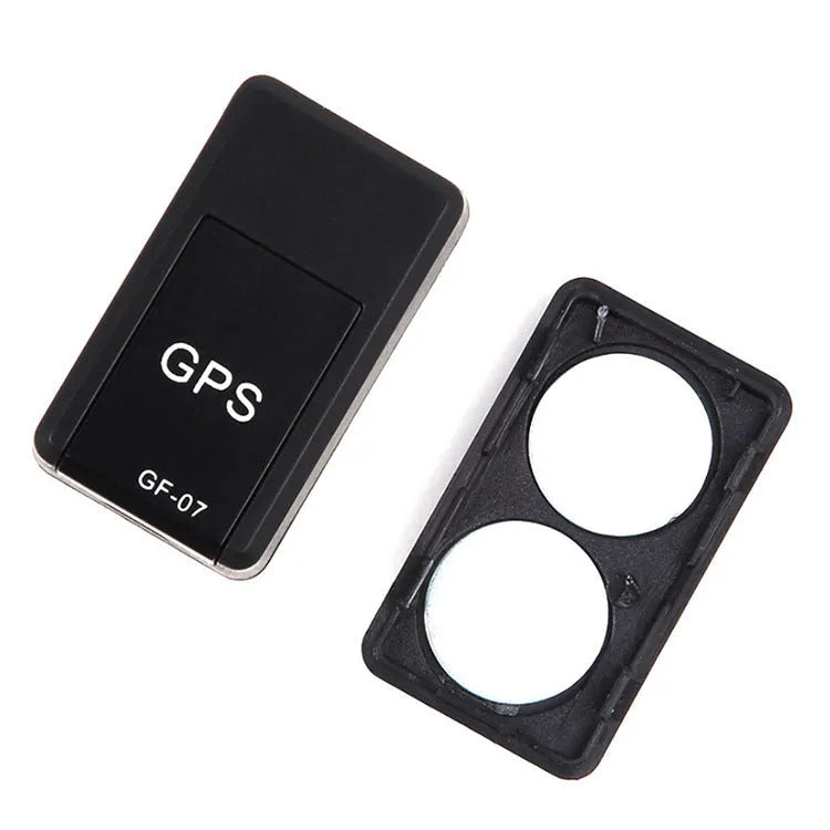 Black magnetic mini GPS tracker with dimensions 35x20x14mm for vehicle tracking and voice recording