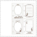 Girl Heart Hand Book A6 loose-leaf notebook with 60 pages and silver 3-ring binder in Sea Salt Sweet Song design