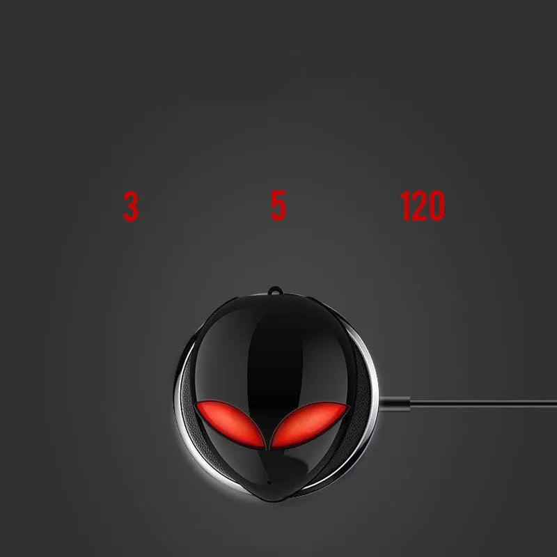 Creative Outer T8 Starman Bluetooth headset with alien design, wireless charging case, and 10mm speakers in black or white