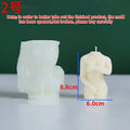 Silicone female body candle mould showing three different body shape options for candle making