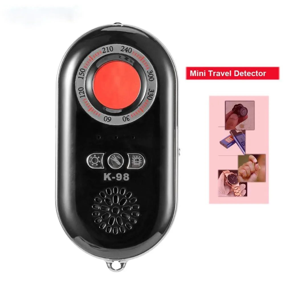 Wireless signal detector with vibration alarm, 85mm size, ABS plastic, for travel anti-theft security