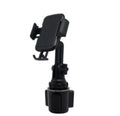 Black car phone holder with 360-degree rotation and adjustable height mechanism