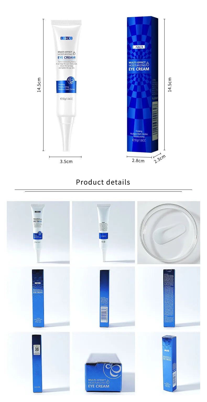 30g white moisturizing eye cream in paste form with glycerin for general skin types