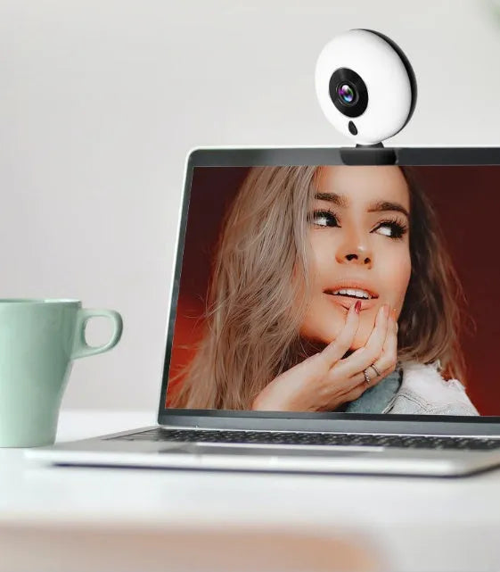 Black 2K HD USB webcam for PC, drive-free, 12mm focal length, 10m effective distance, 12*10*8 size