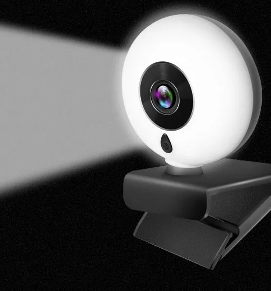 Black 2K HD USB webcam for PC, drive-free, 12mm focal length, 10m effective distance, 12*10*8 size