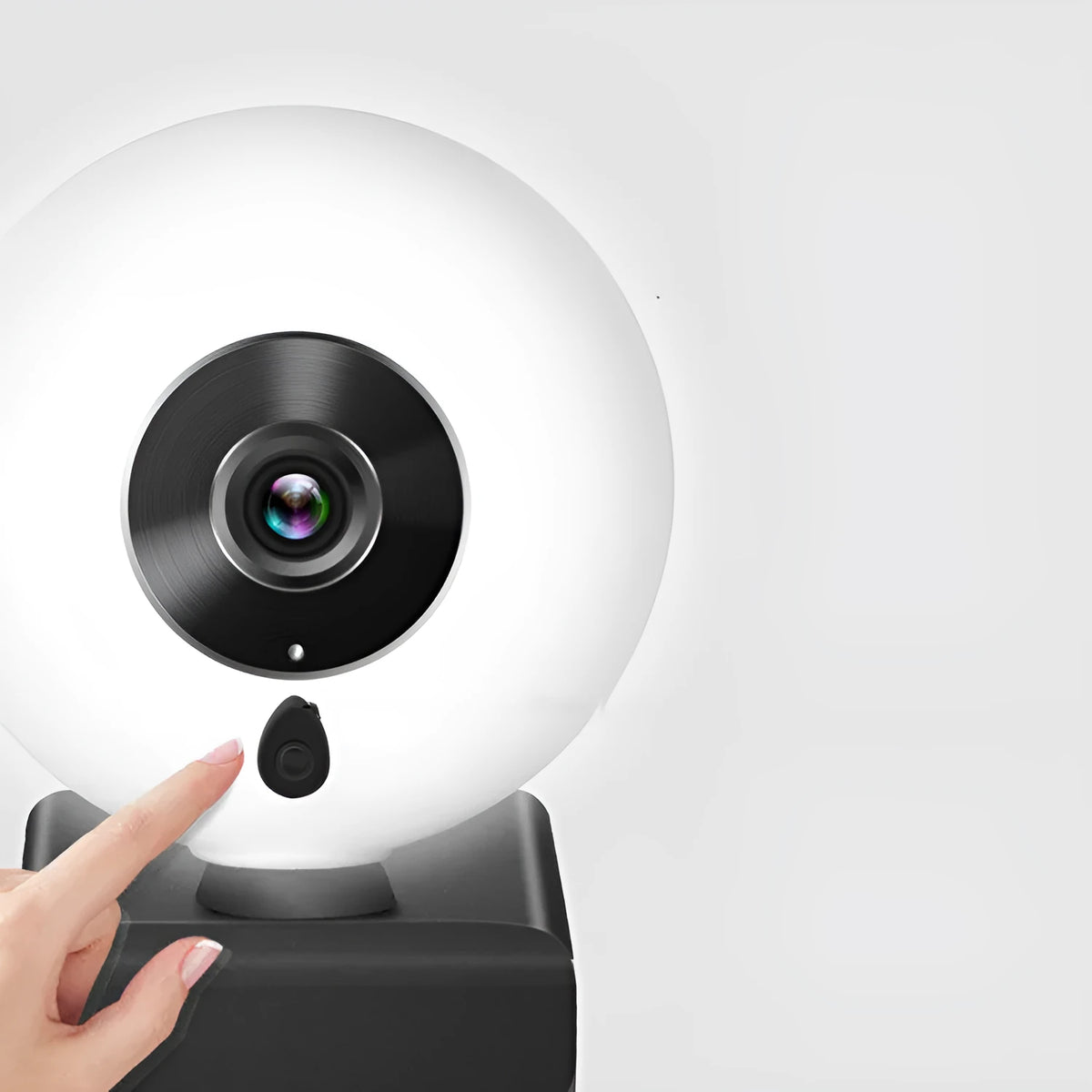 Black 2K HD USB webcam for PC, drive-free, 12mm focal length, 10m effective distance, 12*10*8 size