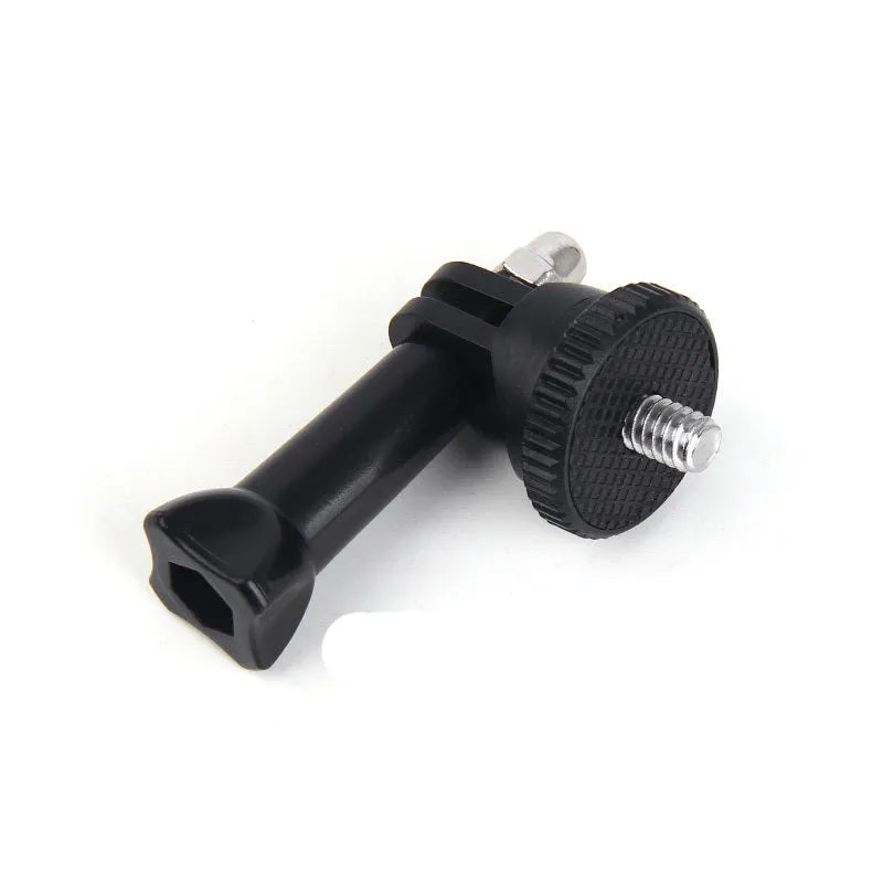 GoPro connector screw and clip adapter kit with plastic handles and multiple base adapters