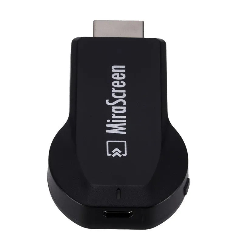 Mirascreen 2.4G WiFi Push Treasure HDMI adapter card in black with HDMI interface