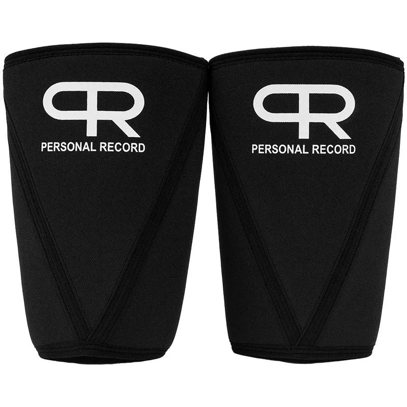 Pair of black knee pads for weightlifting and squat training, sizes S to XL, 30-45cm knee circumference