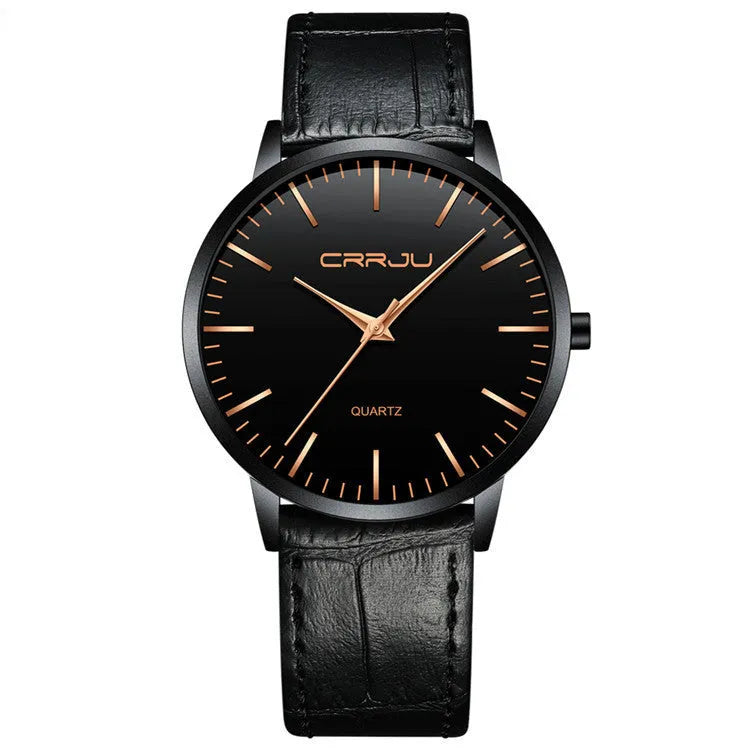 Casual quartz watch with alloy case and plexiglass mirror showing 30M waterproof rating