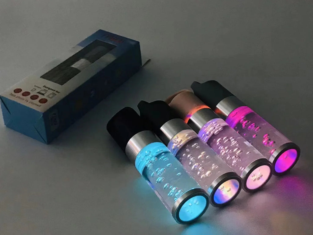 Portable Bluetooth speaker with colourful crystal lights in compact 145mm design