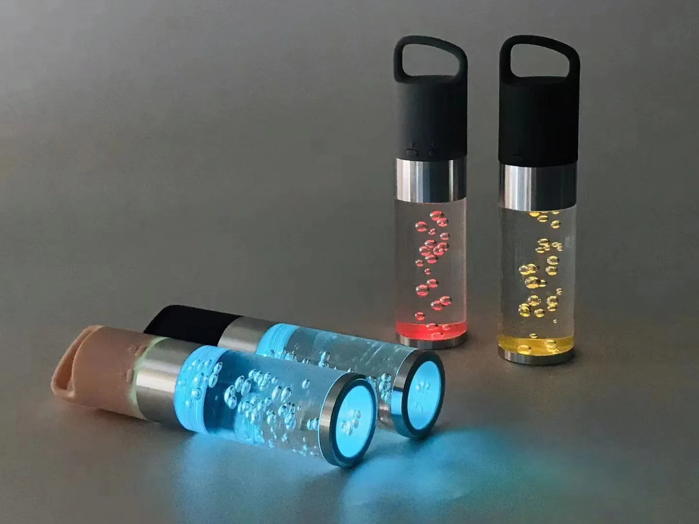 Portable Bluetooth speaker with colourful crystal lights in compact 145mm design