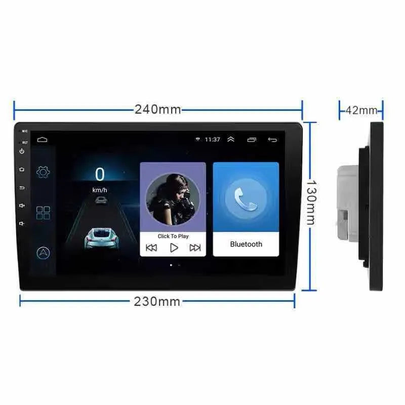 Black GM car Android navigator with rotating 9/10.1 inch TFT LCD screen for GPS navigation