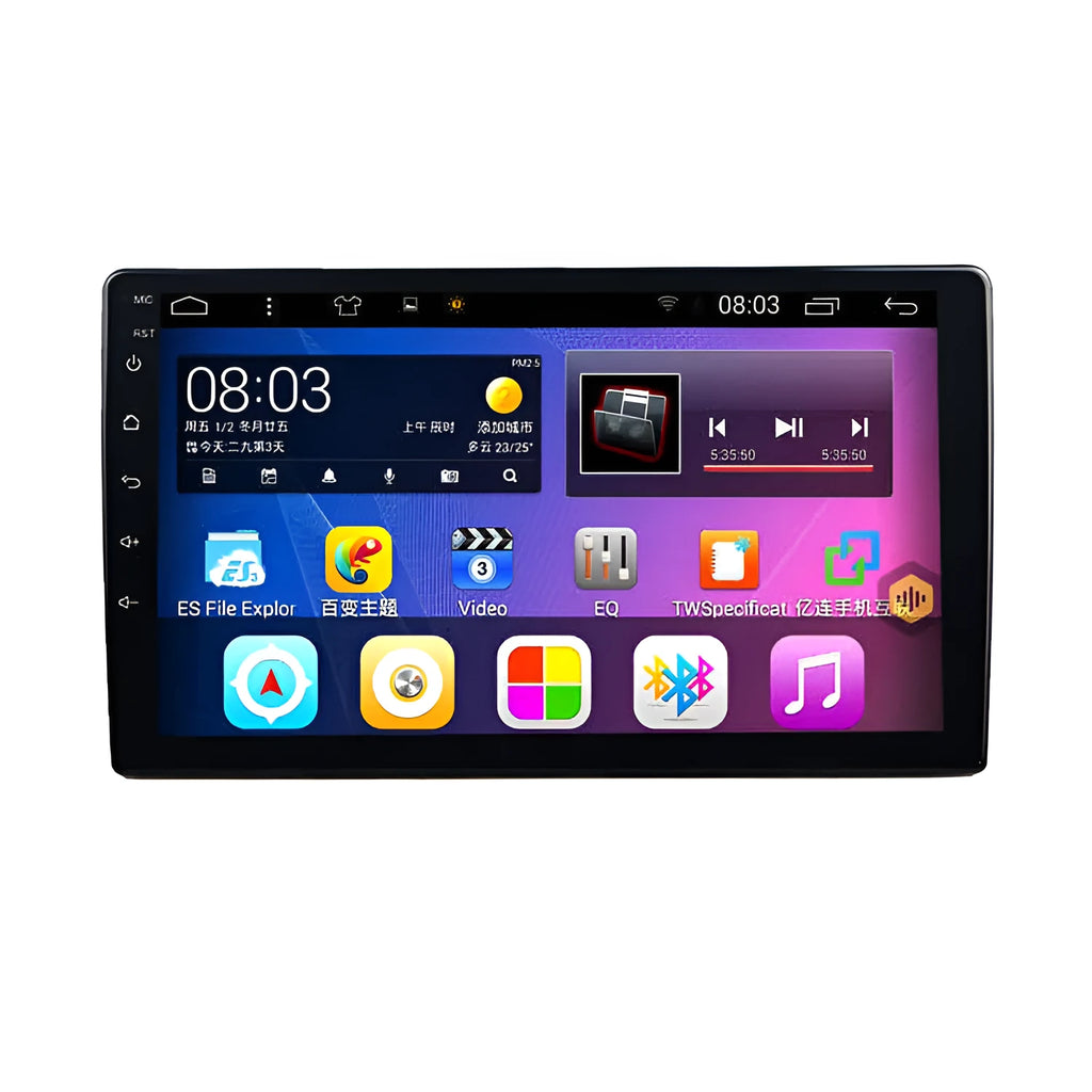 Black GM car Android navigator with rotating 9/10.1 inch TFT LCD screen for GPS navigation
