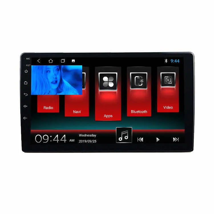 Black GM car Android navigator with rotating 9/10.1 inch TFT LCD screen for GPS navigation