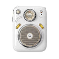 Compact FM Four in One Smart Bluetooth Speaker in green, showing front speaker grille and control buttons.