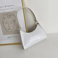 Small square PU leather underarm bag in multiple colour and pattern options