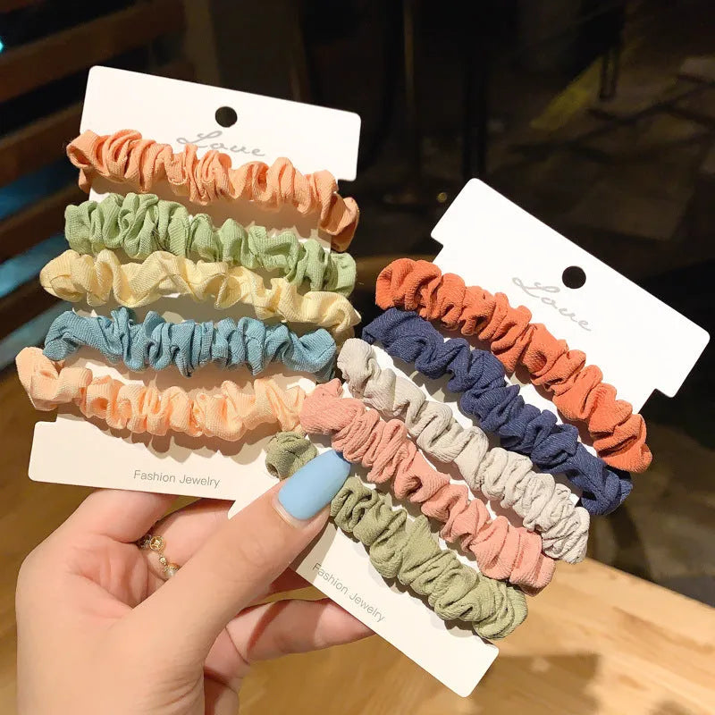 20-piece children's hair accessories set with hair rings and head ropes in autumn colours