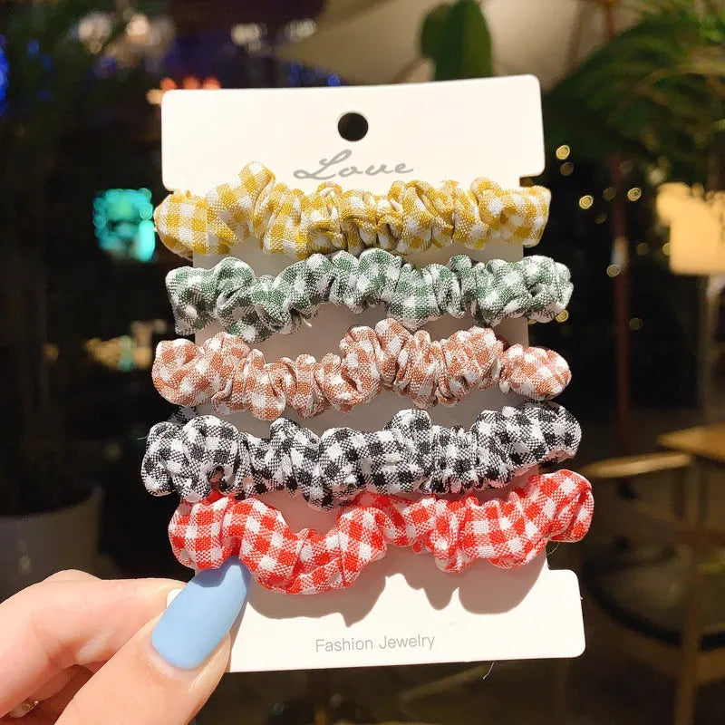 20-piece children's hair accessories set with hair rings and head ropes in autumn colours