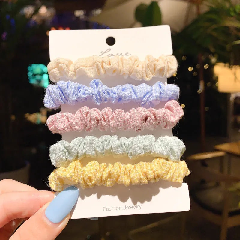 20-piece children's hair accessories set with hair rings and head ropes in autumn colours