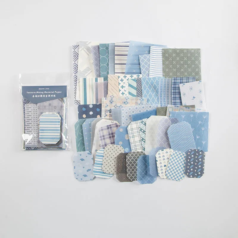 Pack of 60 DIY collage decoration sticker sheets organised into four distinct graphic styles A, B, C, and D.