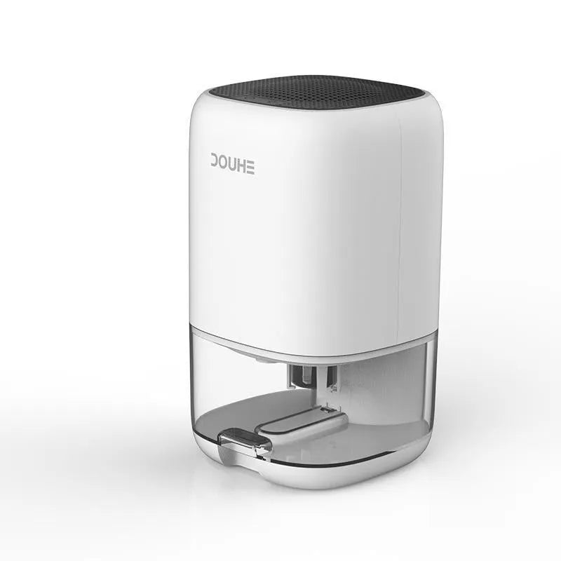 Portable dehumidifier in blue, green or white colours with 0.7 litre water tank capacity