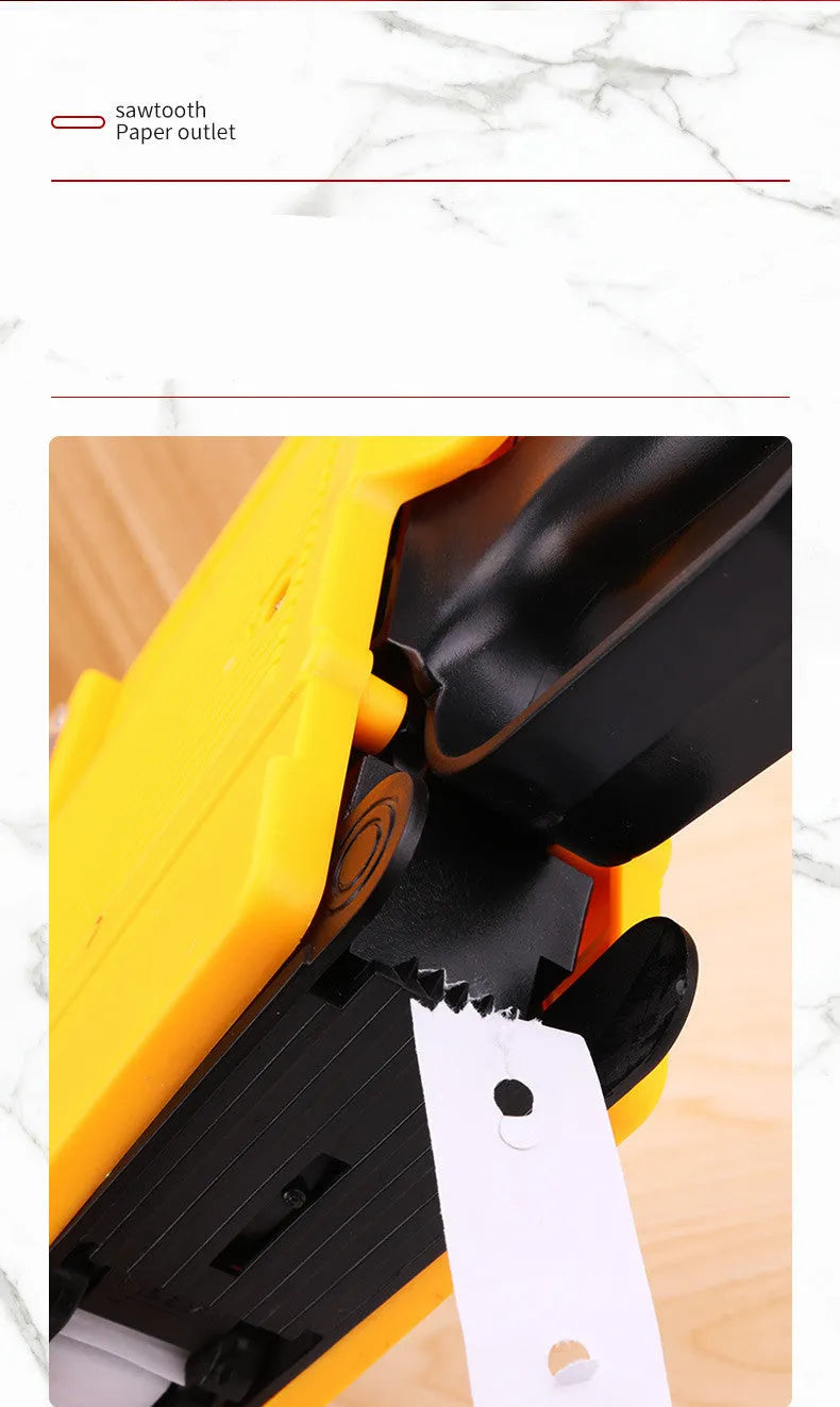 Manual price coding machine in blue, red, or yellow with bidirectional printing for supermarket labels