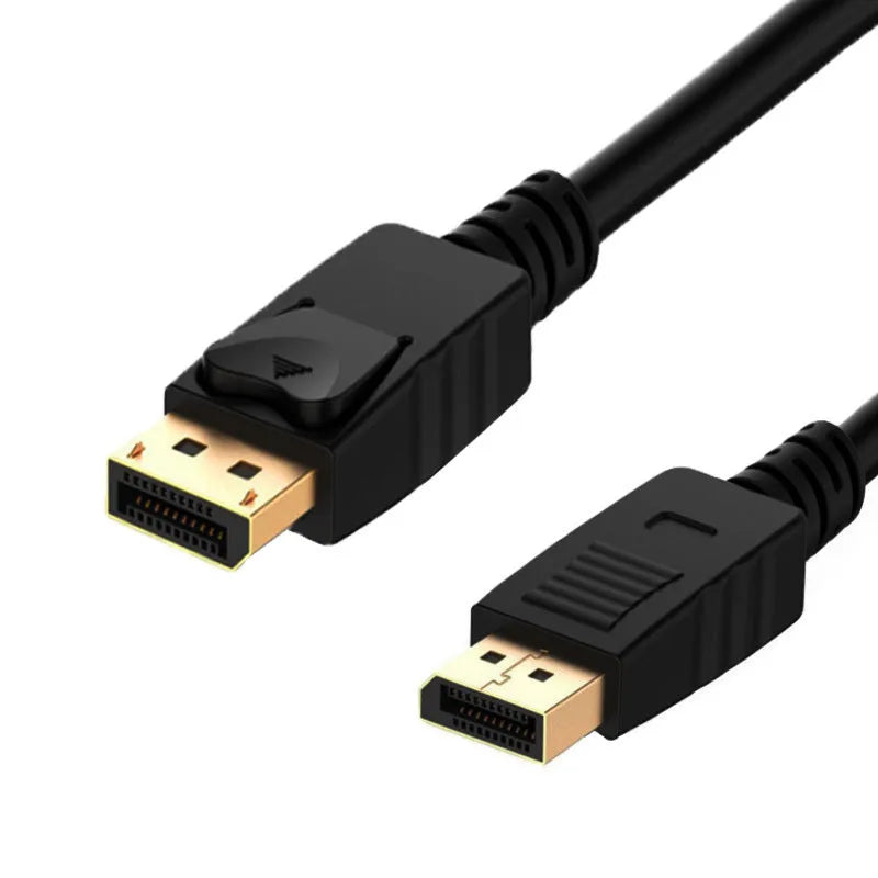 1.8m black DP male to male DisplayPort cable with copper wire for TV connections