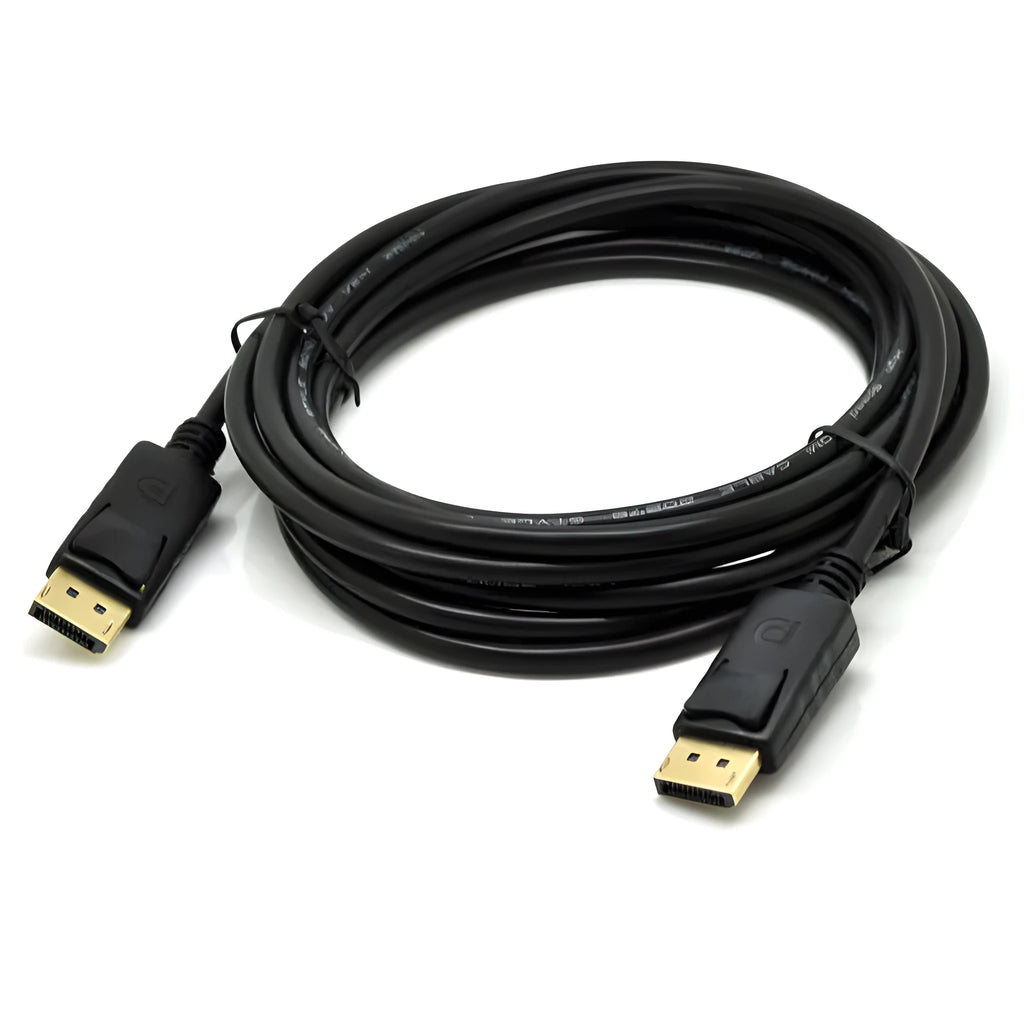 1.8m black DP male to male DisplayPort cable with copper wire for TV connections