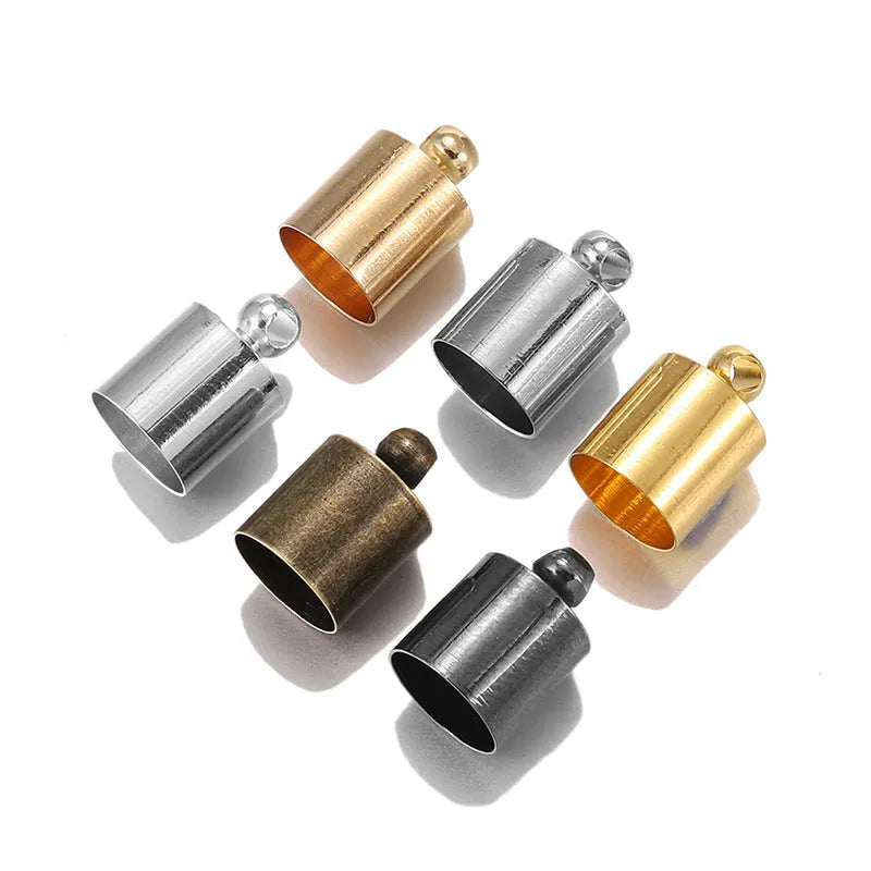 Multi-colour copper caps for pendant making in various sizes with electroplated finish