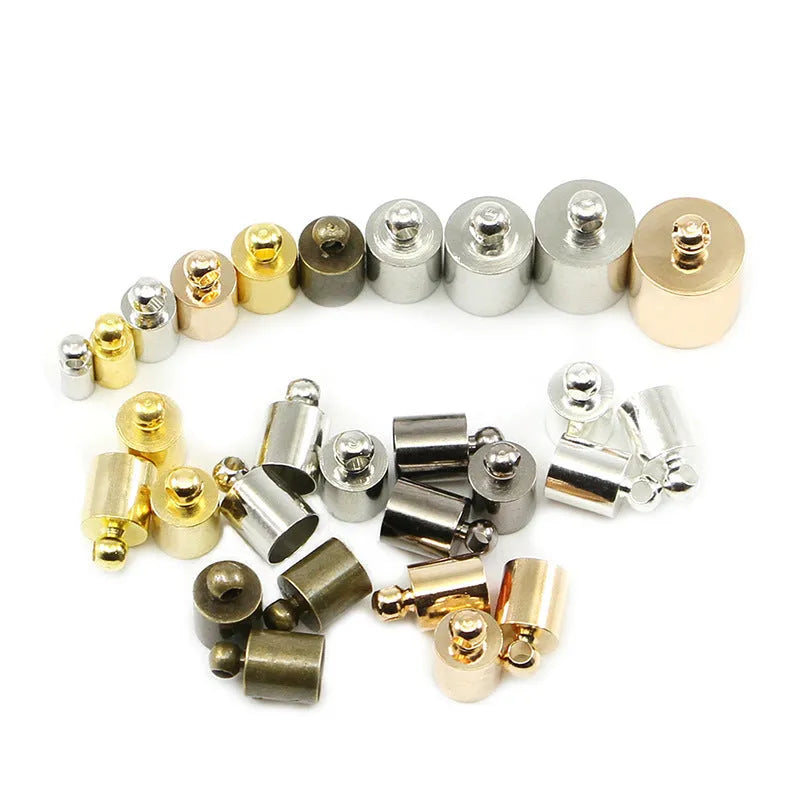 Multi-colour copper caps for pendant making in various sizes with electroplated finish