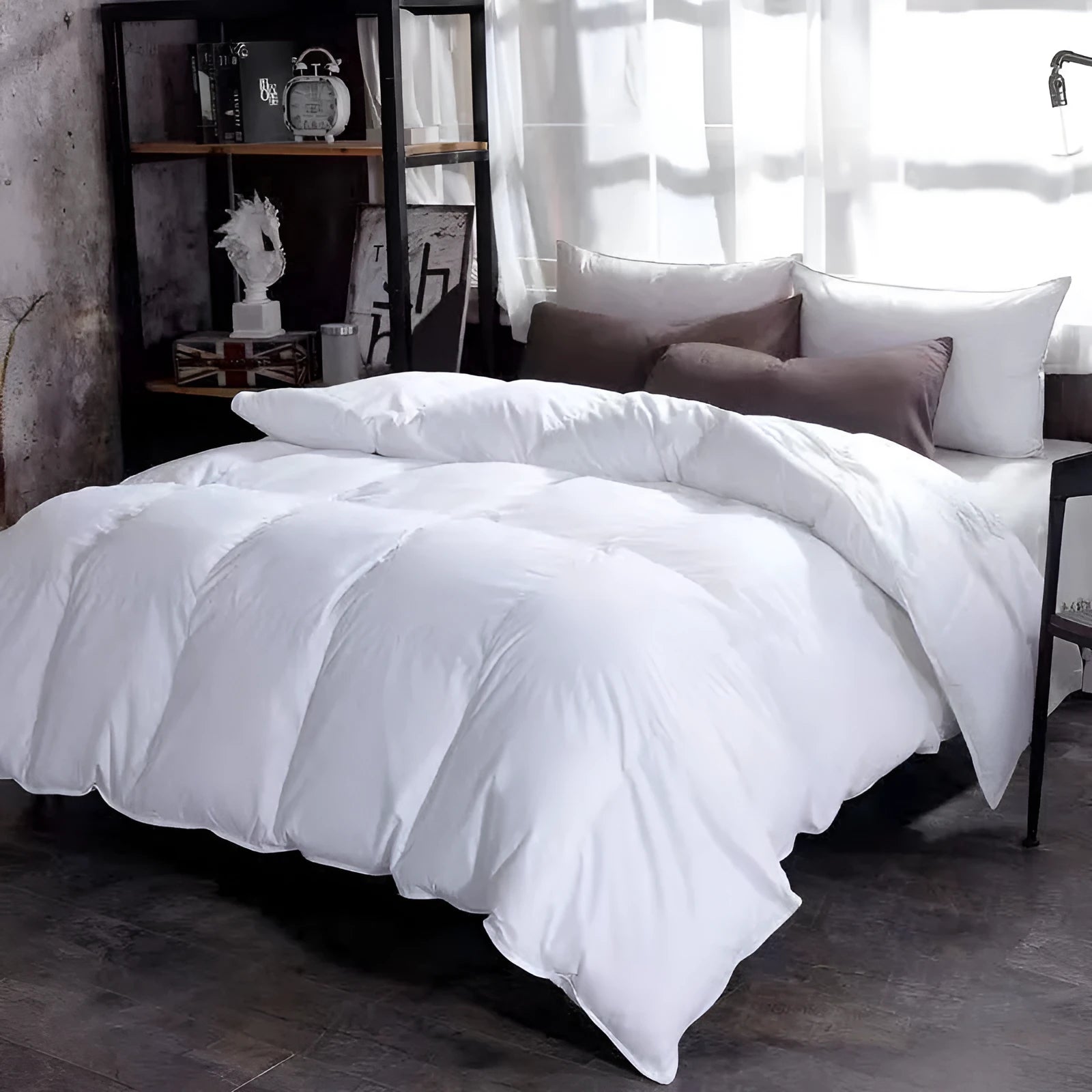 180x220cm goose down winter duvet in six colour options with twill weave fabric