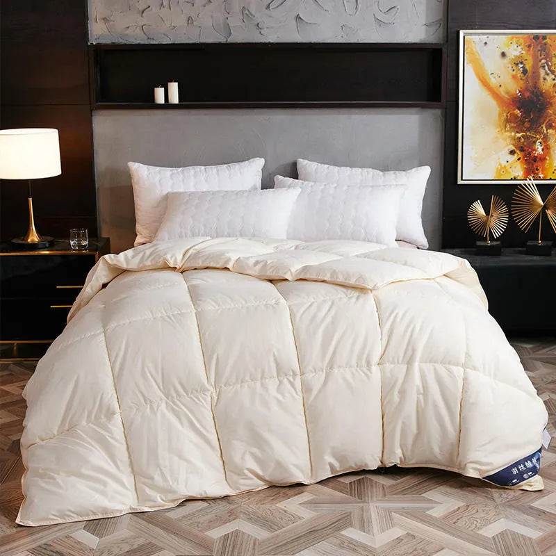 180x220cm goose down winter duvet in six colour options with twill weave fabric