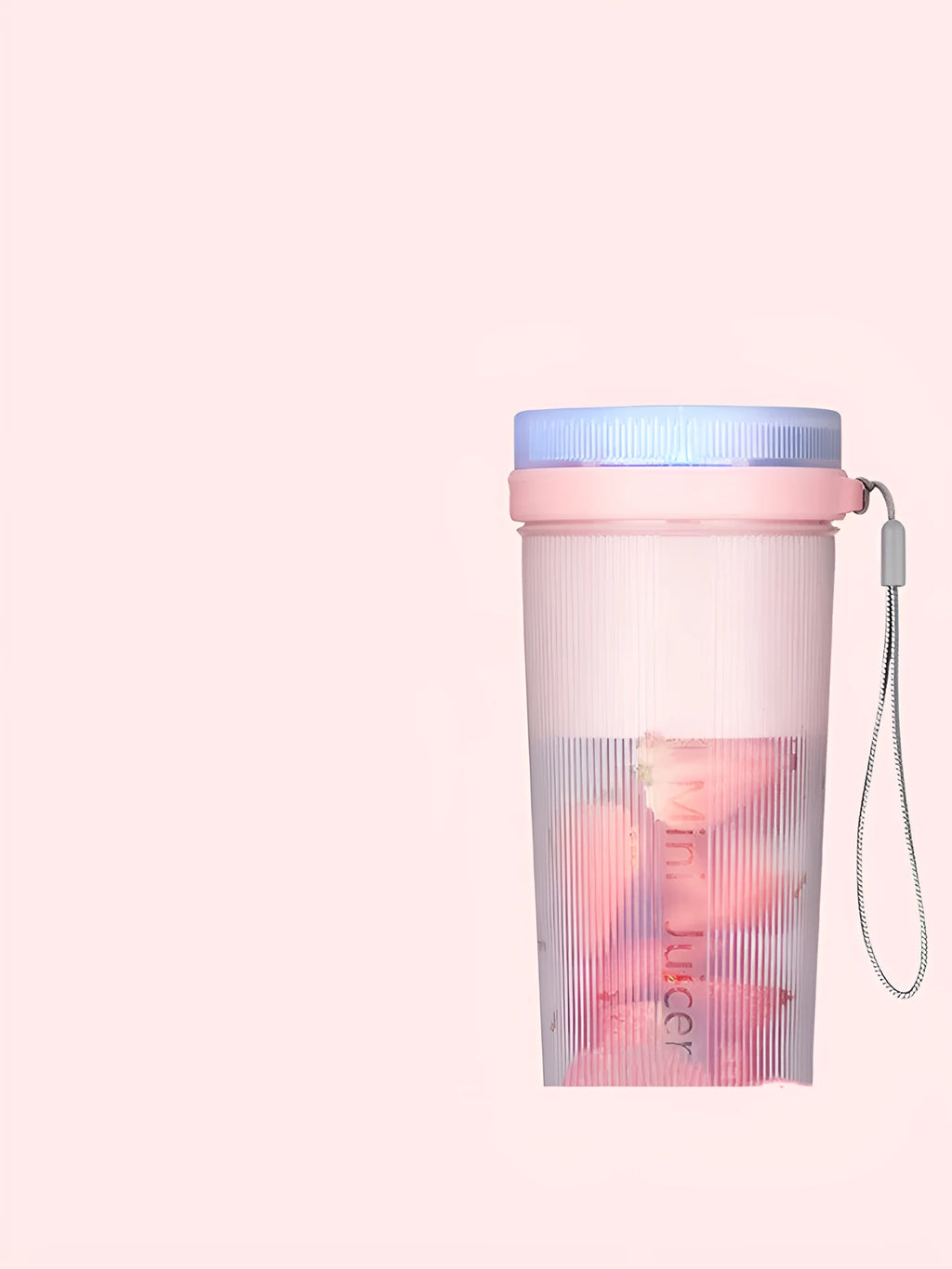 Portable pink and green USB rechargeable electric juicer cup with 400mL capacity