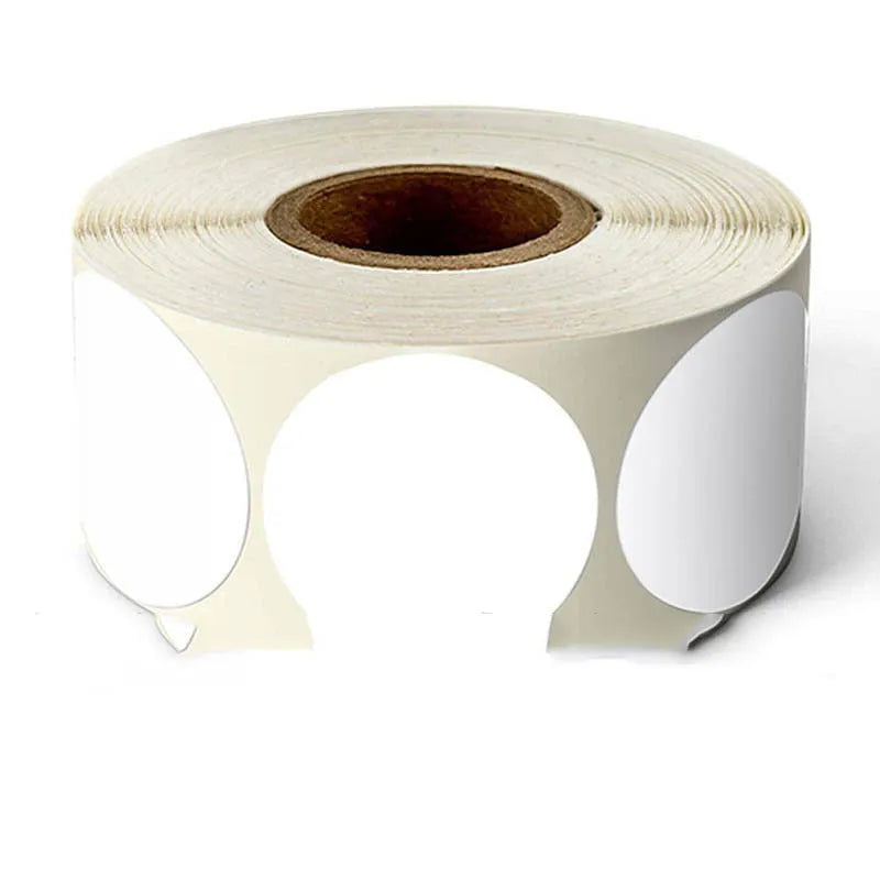 Roll of 500 round colour marker stickers in choice of nine colours for graffiti writing and envelope sealing