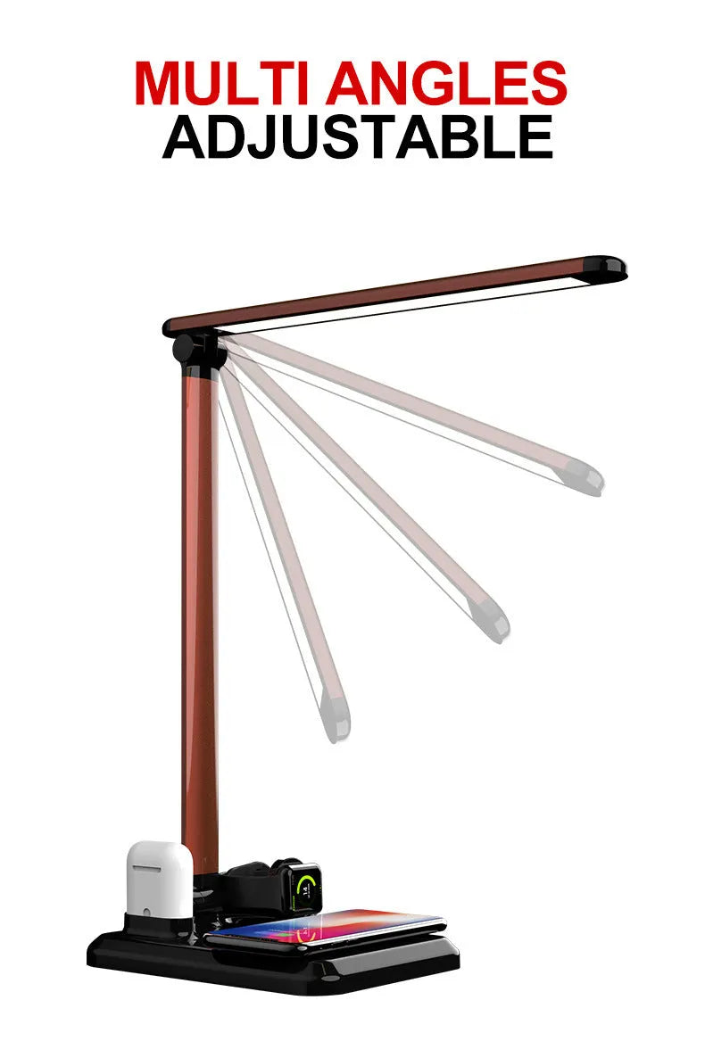 Desk lamp wireless charger 10W four in one Type-C iPhone compatible 383.5x140x44.5mm black white pink