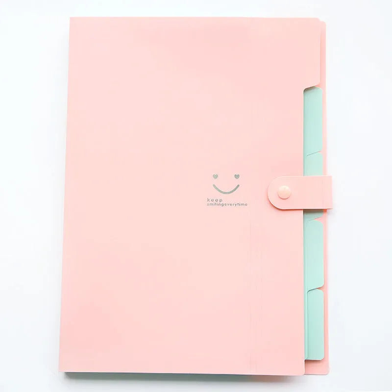 A4 plastic document folder in various colours including blue, pink, and black, showing its slim 1.9 cm profile.