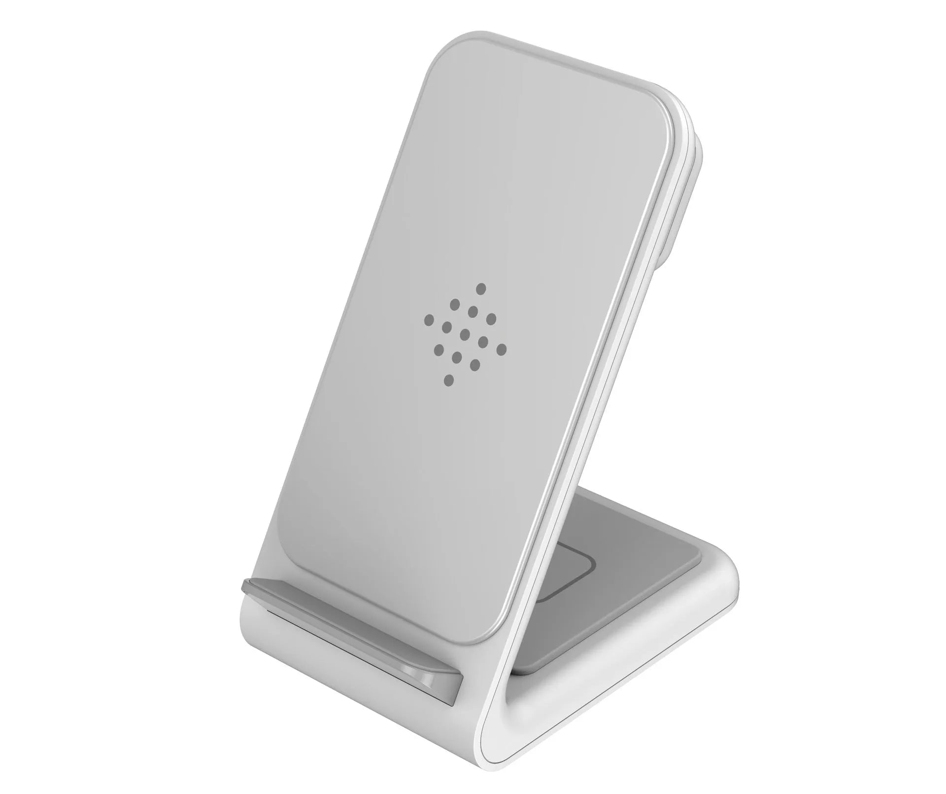 Three-in-one wireless fast charging bracket for smartphones and smartwatches in black or white