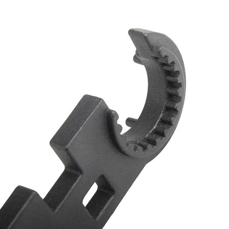 Black 40Cr steel combination wrench for AR15 and M4 maintenance with dual-purpose design