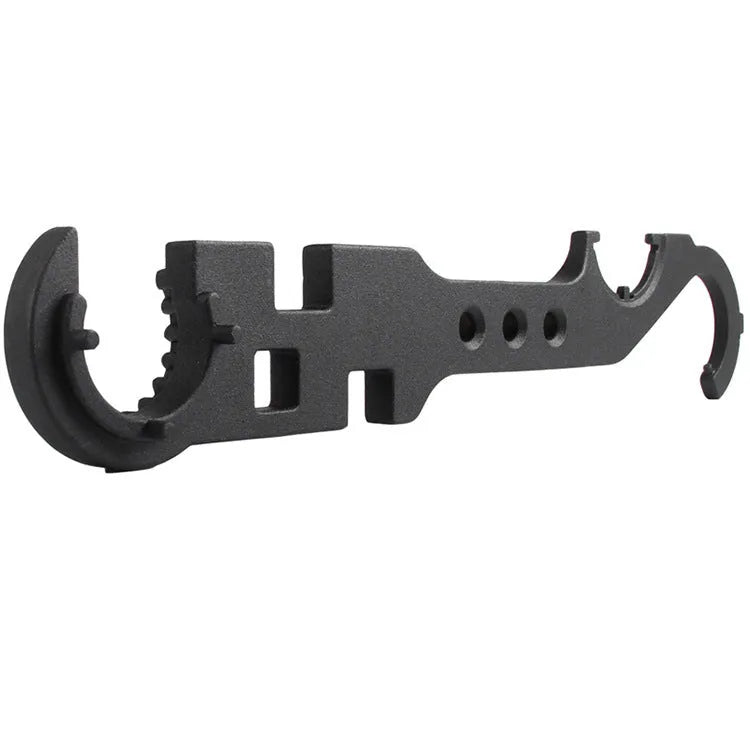Black 40Cr steel combination wrench for AR15 and M4 maintenance with dual-purpose design