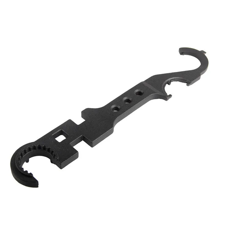 Black 40Cr steel combination wrench for AR15 and M4 maintenance with dual-purpose design