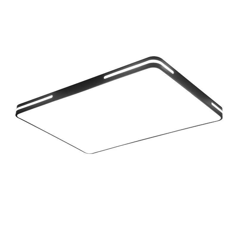 Round ultra-thin LED ceiling lamp in acrylic black or white, 300-600mm diameter, with remote control option.