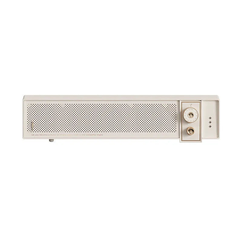Retro-style portable Bluetooth speaker with wireless connectivity and TF card slot
